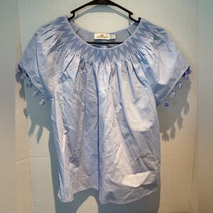 Vineyard Vines Blue Textured Top